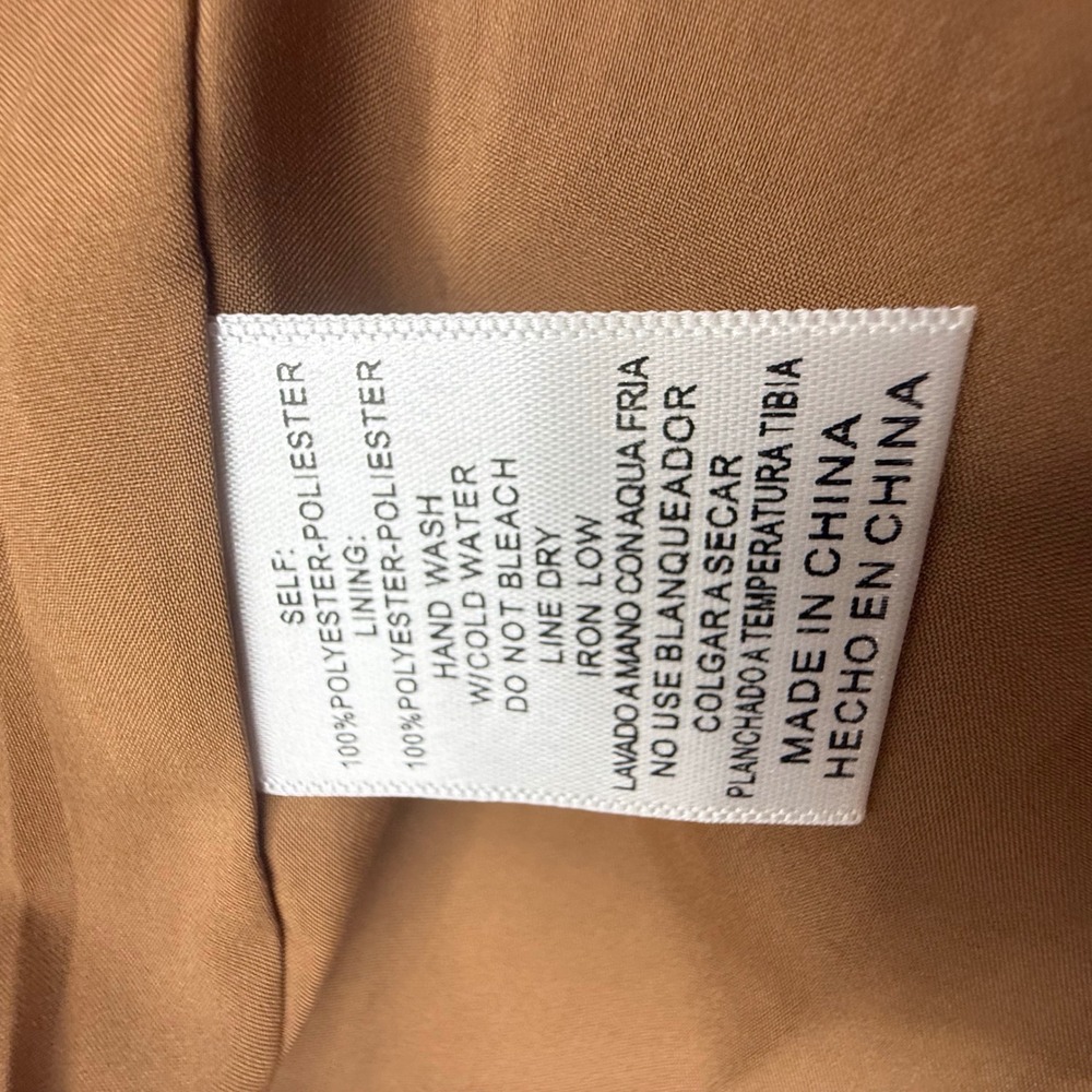 Listicle Faux Suede Long Trench Coat Camel Tan Boho Western Duster Jacket Small - Picture 7 of 14